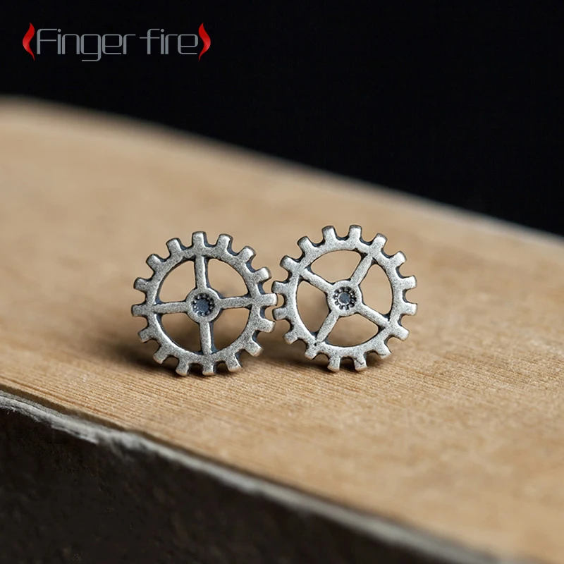 

Trendy Silver Plated Gears Minimalist Women's Earrings Anniversary Gift Beach Party Jewelry Quality of Life Working Noble