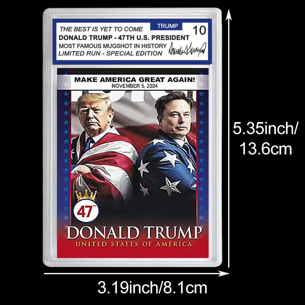 Карта с рейтингом 47-го президента США 2024 Дональда Трампа торговая карточка