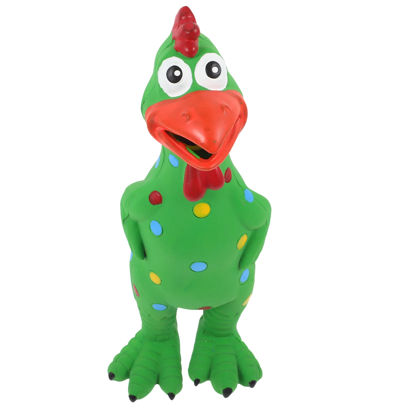 

Interactive Puppy Dog Toy Cartoon Chicken Latex Toy Puppy Teething Chew Toy