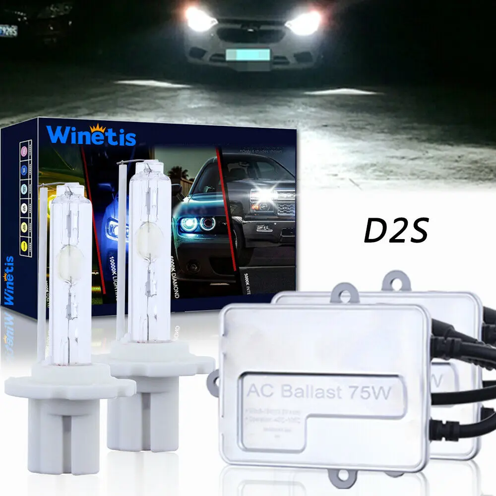 

75 Вт Winetis D2S D4S D4 Hid белая фара для Hid ксеноновых сменных ламп 2X