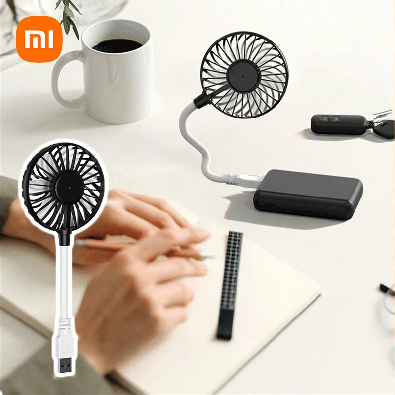 

XIAOMI Small Fan Mute Cooling Tools Fan Creative Plug Cooling Accessories USB Portable Fan Student Dormitory Hand-held Cooler