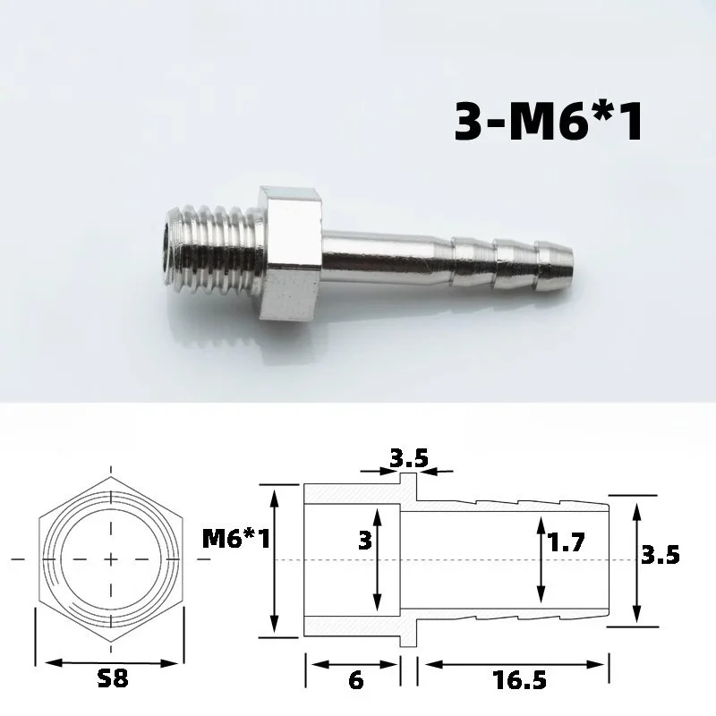 

Медные никелированные фитинги M4 M5 M6 5 шт.