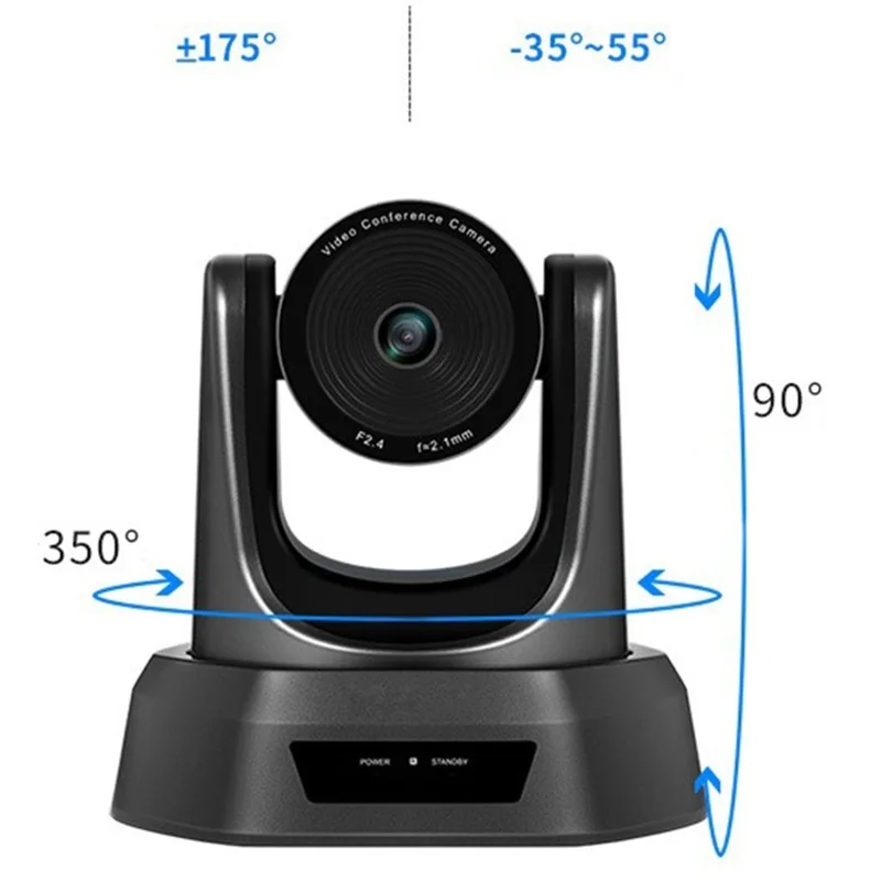 

10x Conference Camera HD 1080p Webcam USB Drive-free HDMI-compatib SDI Interface, Camera Microphone Intermediary Equipment