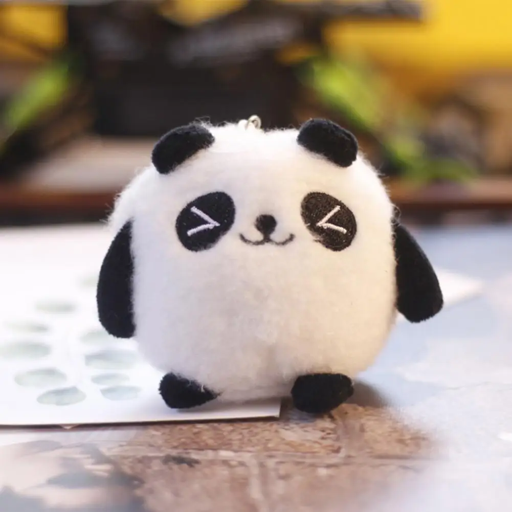 

Plush Toy Lovely Metal Ultra-soft Stuffed Panda Cartoon Toys Pendant for Kids Plush Doll Keyring Stuffed Keychain