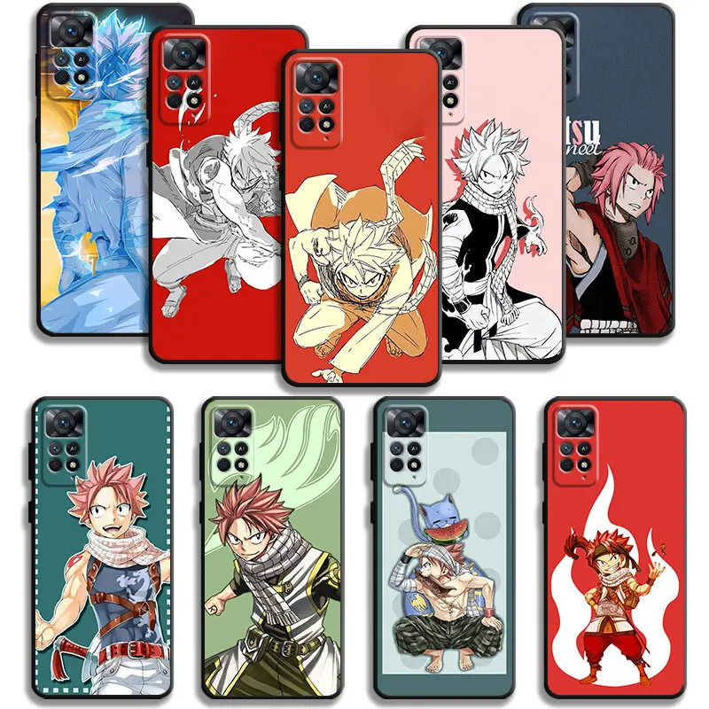 

Чехол для телефона Xiaomi Redmi Note 11T 11S 11 10 8 Pro 9 9S 9T 8T для Mi 10 8 9A 9C 10C K40 K50 Сказочный хвост Мультяшные комиксы Натсу