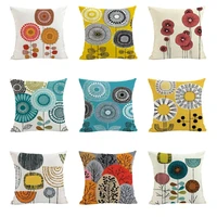 fashion cotton linen flower pattern throw pillow cushion seat car home decor sofa bed decorative pillowcase drop shipping