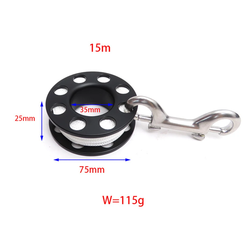 

For Scuba Diving Finger Spool Dive Rite Reel 1.5mm 18# Wire 15/30/50m 1pcs 90mm Double Hook Diving Accessories