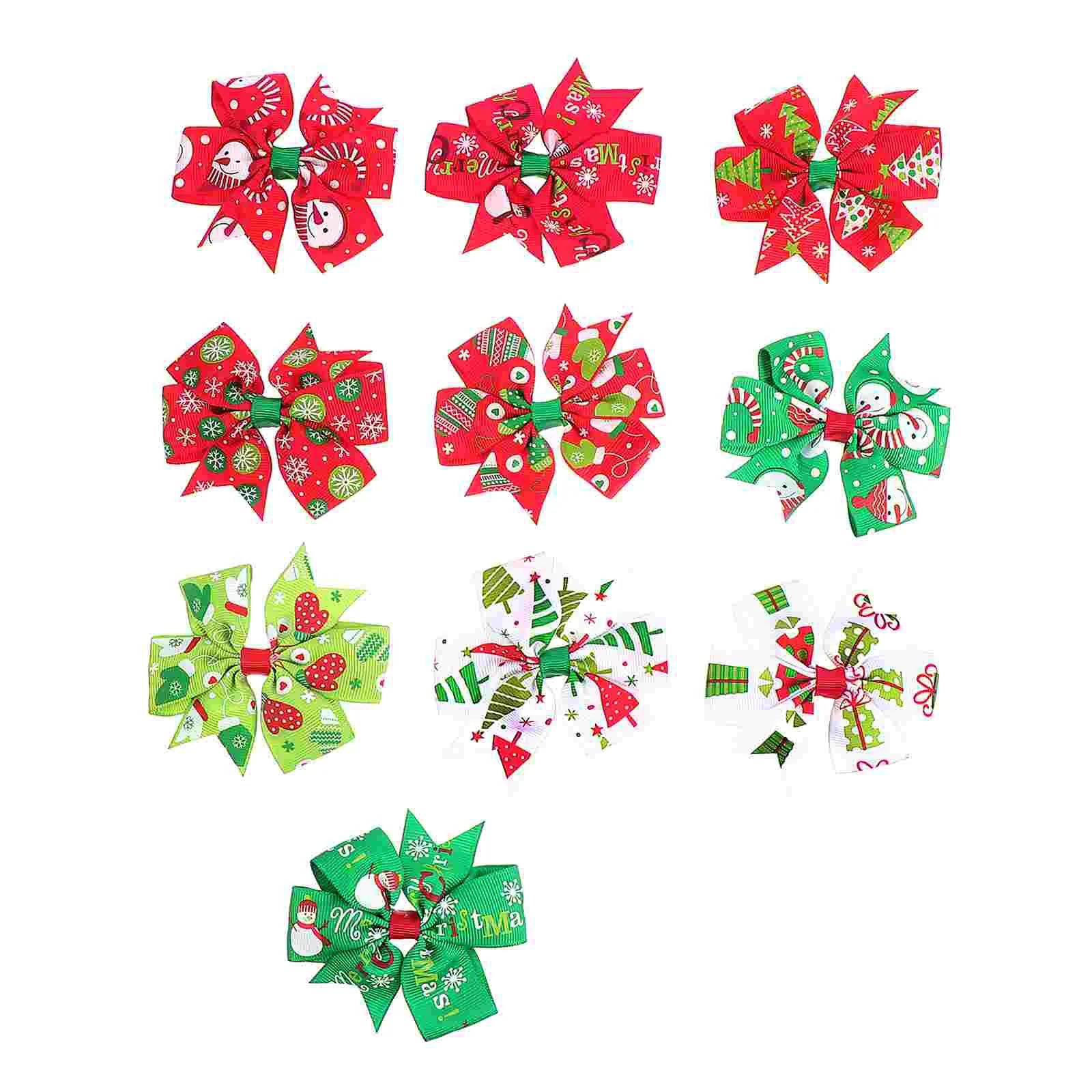 

20 шт., разноцветные Рождественские декоративные заколки для детей