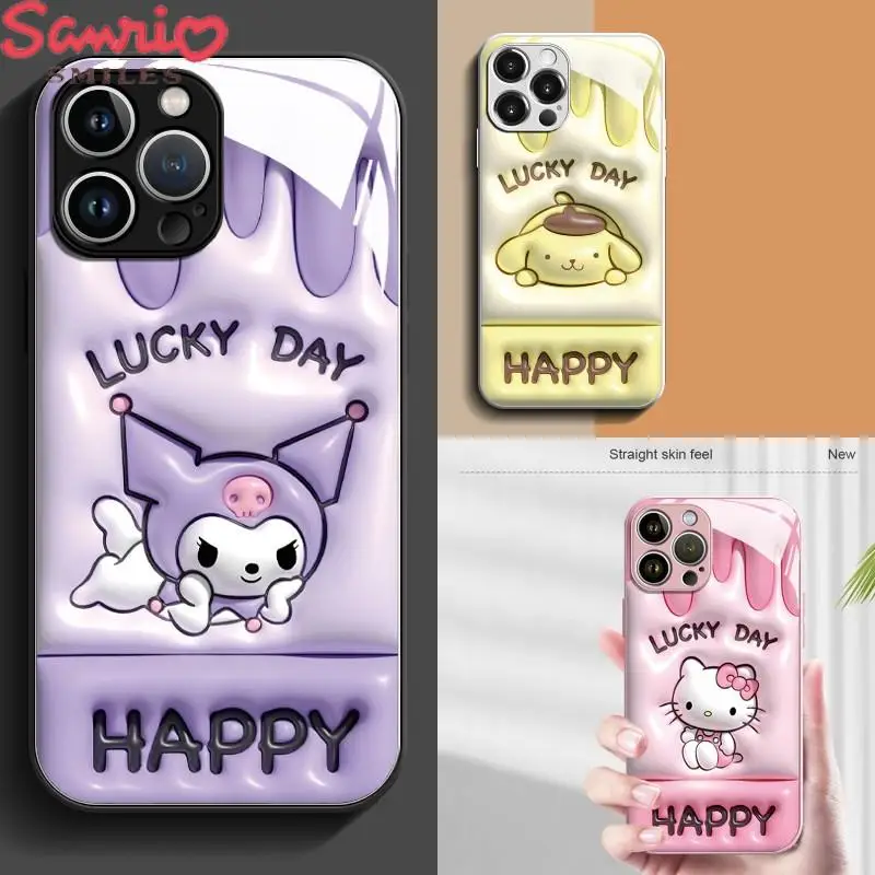 

Kawaii Sanrio Kuromi Iphone14Pro Max чехол для 14 13 12 11 Pro Max Xs аниме мультяшный милый закаленный стеклянный защитный чехол для телефона подарок для девушки