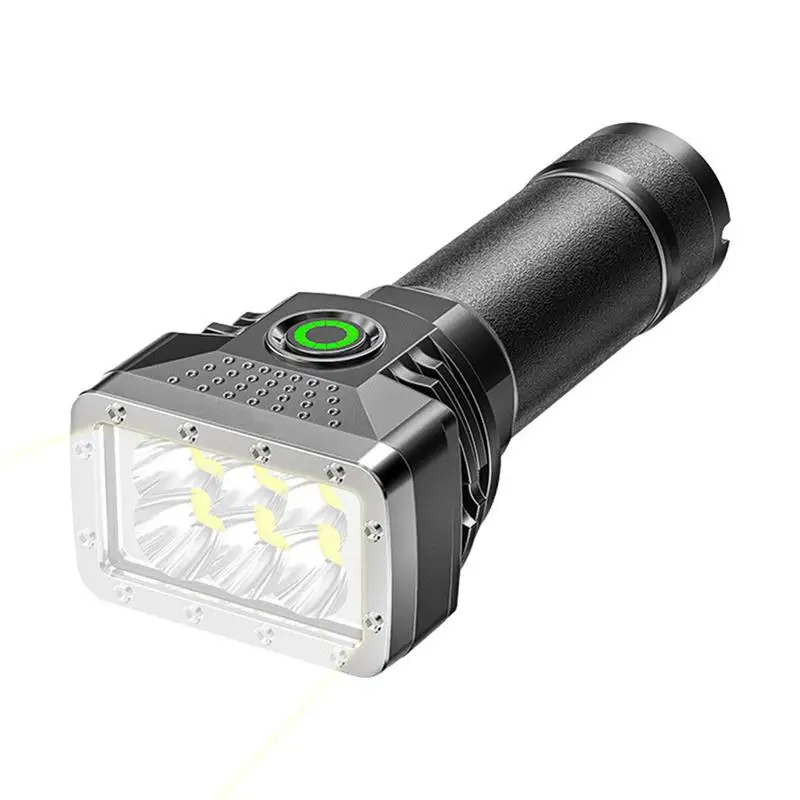 

Super Bright Flashlight 6 LED Flashlights High Lumens Rechargeable Battery Powered Wide Beam Waterproof Flashlights For Outdoor