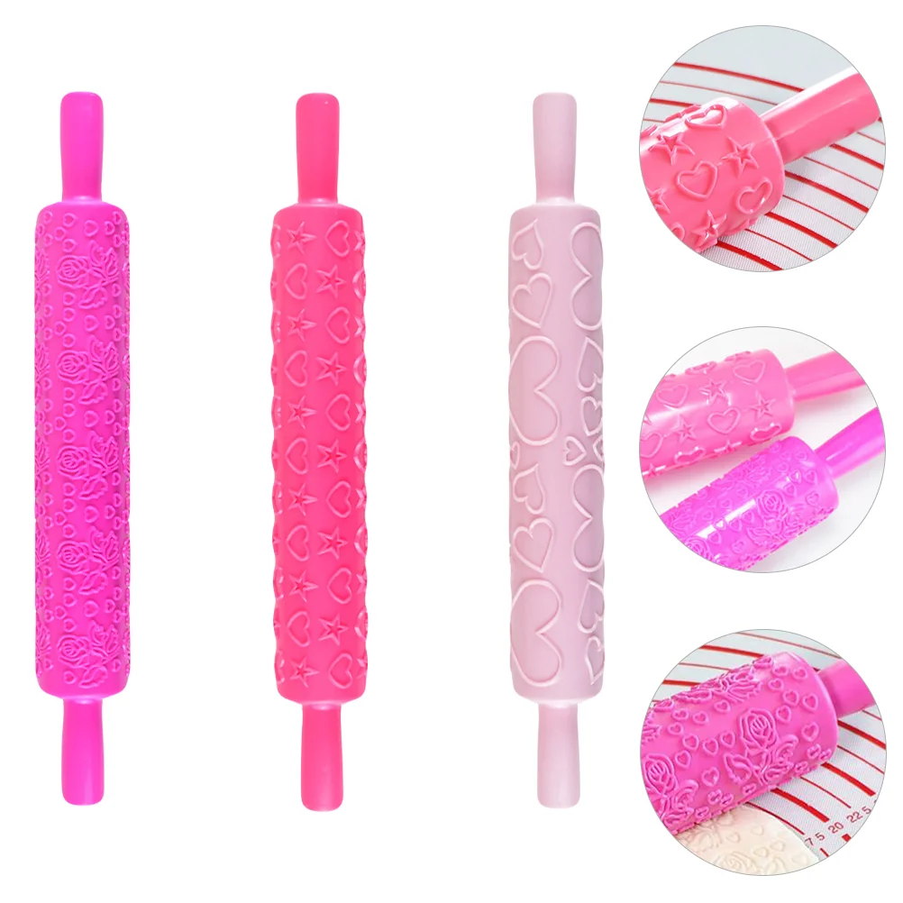 

Rolling Pin Baking Embossed Stick Roller Kitchen Biscuit Dumpling Clay Wrapper Cooking Makerroll Skin Doughcrafts Textured