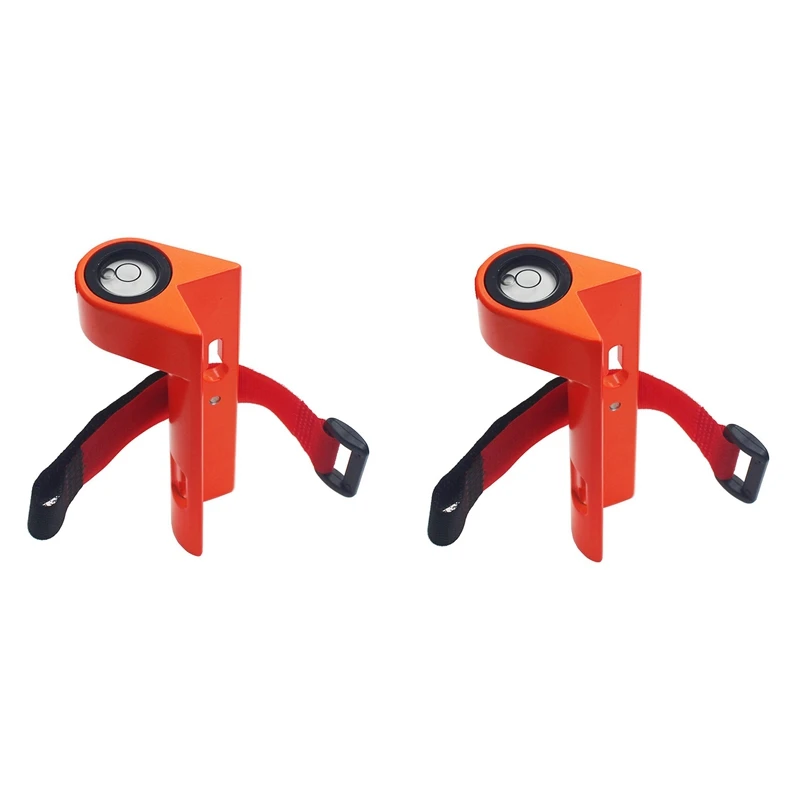 

2X Centering Pole Carbon Fiber Pole Leveler Bubble Assembly Right-Angle Level Strap Portable Vertical Level Orange