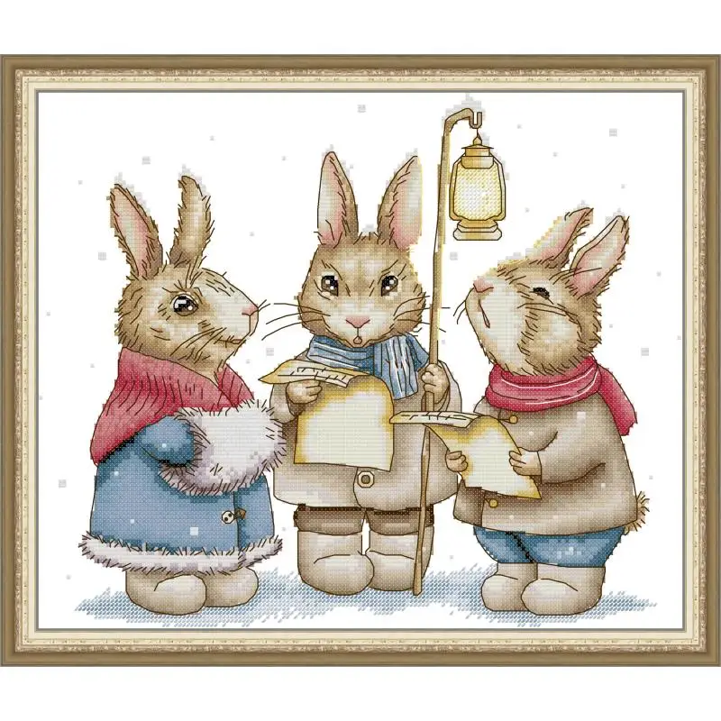 Набор для вышивки крестиком NKF ct DMC холст с принтом животных сделай сам украшение