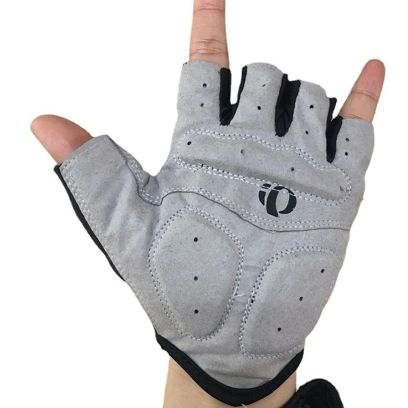 

Bicycle Half Finger Gloves Outdoor Riding Silicone Super Fiber Breathable Shock-absorbing Short Finger Gloves Bike Gloves