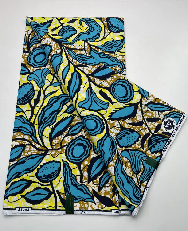 

Ankara Wax Fabric 2023 High Quality African Wax Print Fabric 100% Cotton African Guaranteed Veritable Real Wax for Dresses 1055