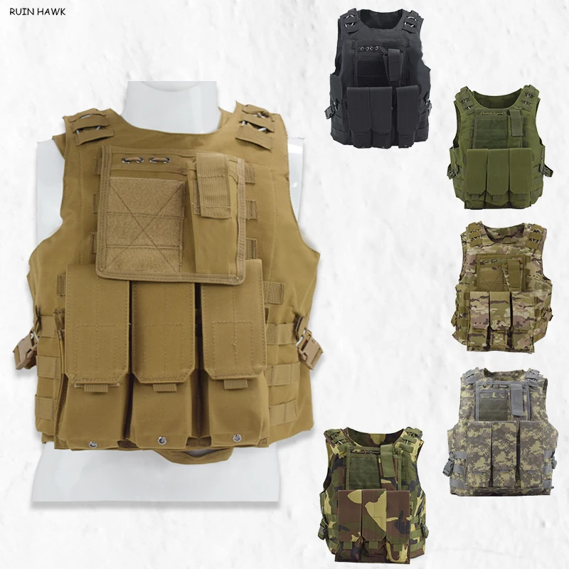 

600D Military Training Tactical Vest Men's Outdoor Hunting Combat Air Gun Color Bullet Assault Board Vehicle Protective Vest