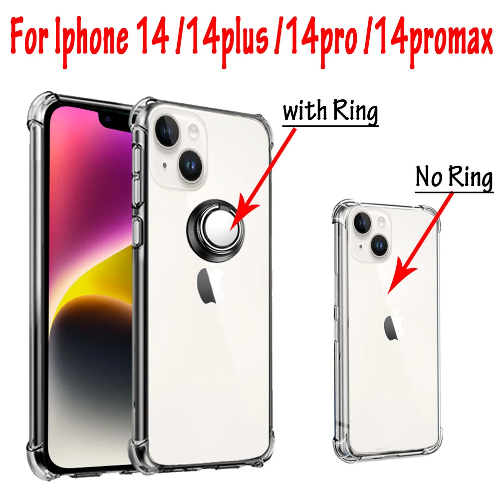 

Cover For iPhone 14 Pro Max Transparent Case iPhone14 Plus Soft Silicone Case iPhone14Pro Shockproof Shell iPhone14 Pro Max Case