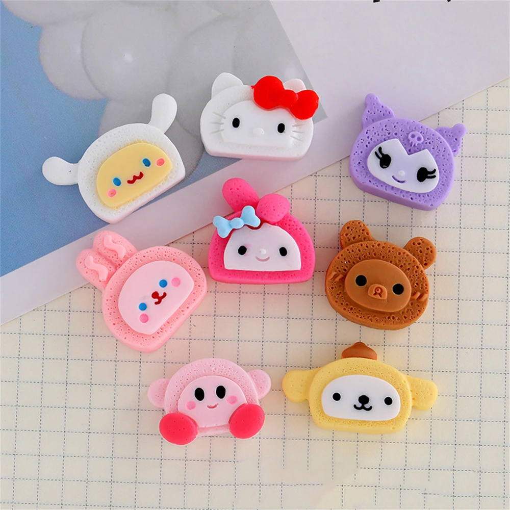 

20Pcs Cute Simulation Animal Cake Resin Flatback Accessory Storage Box Refrigerator DIY Patch Scrapbook Embellishments Materials