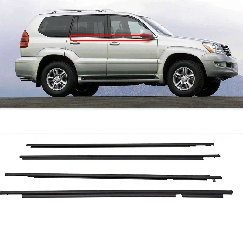 Уплотнители для окон Toyota Land Cruiser Prado серии 120 Lexus GX470 2003-2009 резиновое уплотнение