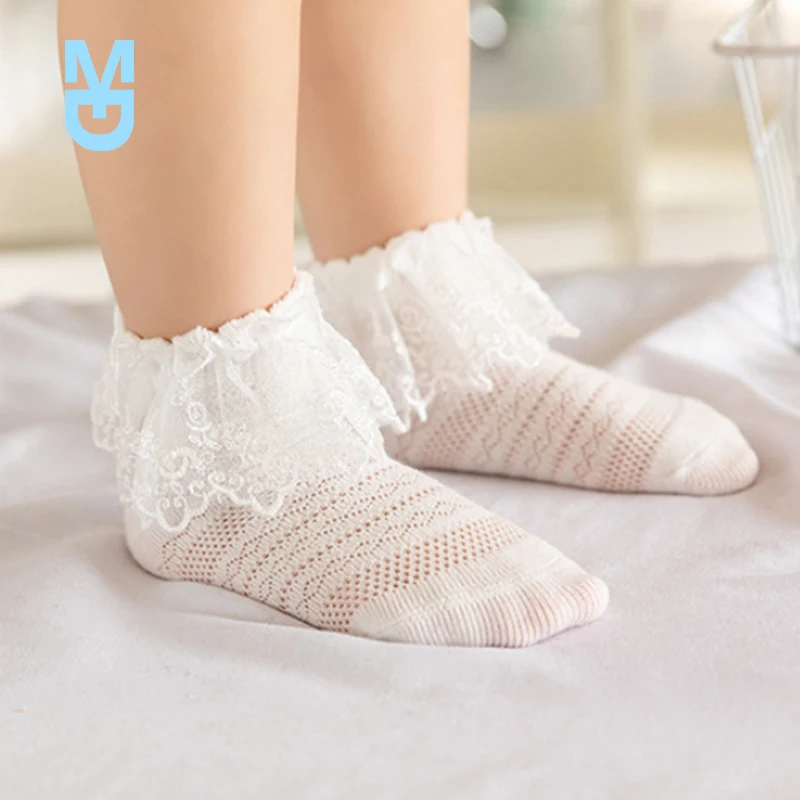 

Новинка, летние хлопковые носки с оборками для детей от 0 до 3 лет