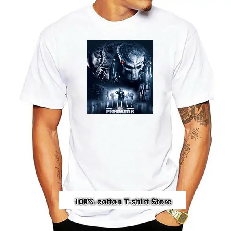 

Camiseta negra Predator Horror Thriller Movie, ropa de talla S a 4Xl, nueva