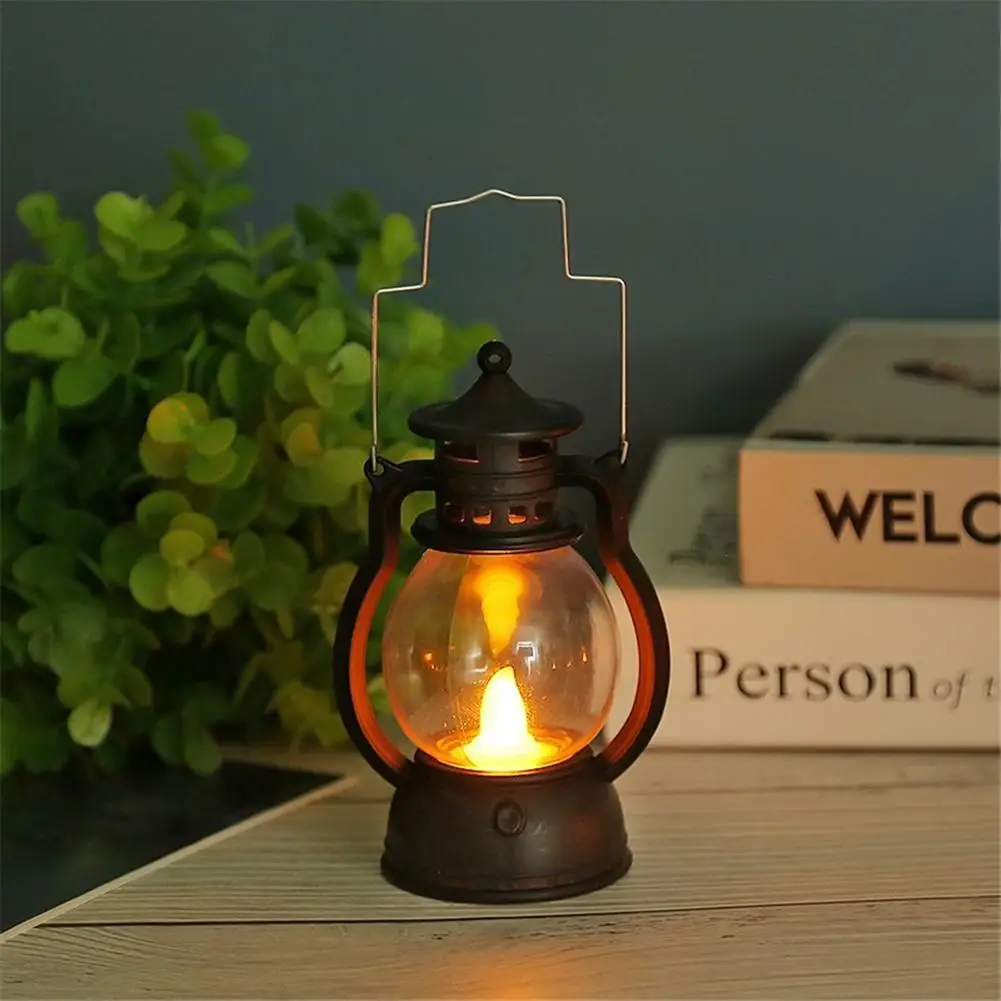 Керосиновая лампа в стиле ретро маленький маслясветильник фонарь цветная кнопка