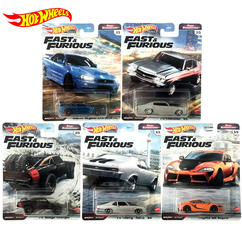 

Original Hot Wheels Premium Car Fast and Furious Diecast 1/64 Model Niaasan Skyline GTR Kid Boys Toys for Children Birthday Gift