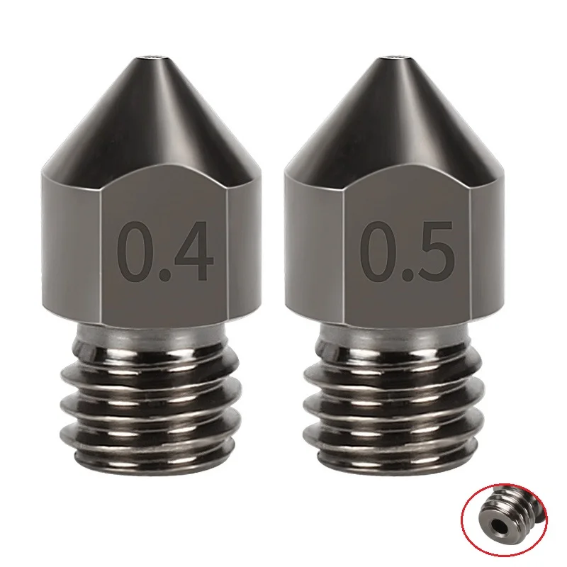 

2Pcs/ Lots Super Hardened Steel MK8 Nozzles High-End Mold Steel Extruder For Makerbot Creality 3D Printer Part CR-10 Ender3 Pro