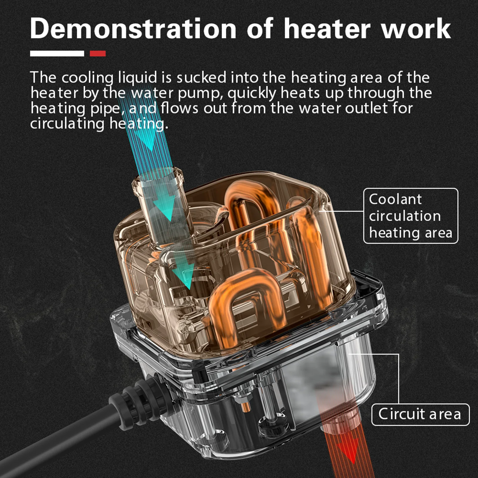 

1500W Car Engine Heater Truck Coolant Heater Parking Heater With Overheating Protection Car Preheater For All Cars Below 1.8L