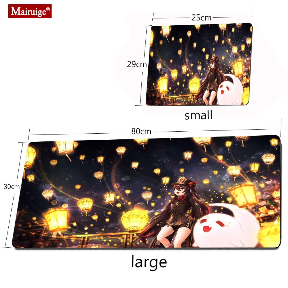 

Hu Tao Genshin Impact 90x40cm Large Mouse Pad XL Gaming Accessories PC Laptop Gamer Mousepad Anime Antislip Laptop Mouse Pad Mat