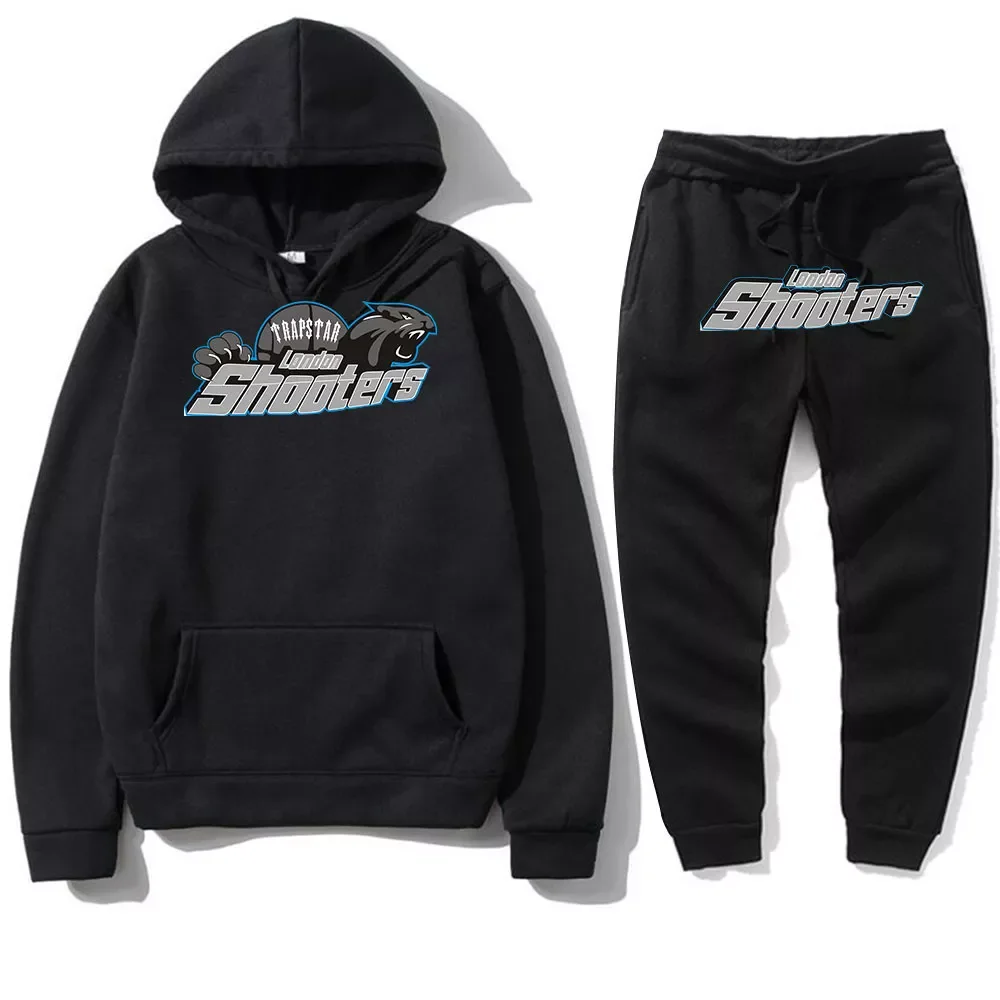 

2023 New Men Women Sweatshirt Set Printed Letter Harajuku Pants Style Hip Hop Everyday Clothing Streetwear Pullover Cotton