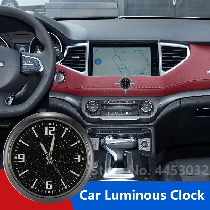 

Светящиеся мини-часы для Haval H6 H9 F7 H2 Jolion F5 F7 H2S, кварцевые универсальные автомобильные часы, приклеивающиеся электронные украшения, аксессуар...
