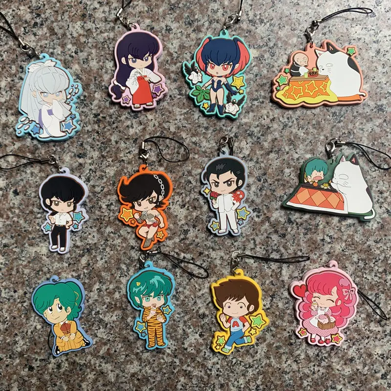 

Anime Urusei Yatsura Keychain Kyokai no Rin-ne Circle Of Reincarnation Urusei Yatsura Sesshoumaru Rubber Strap Keychain