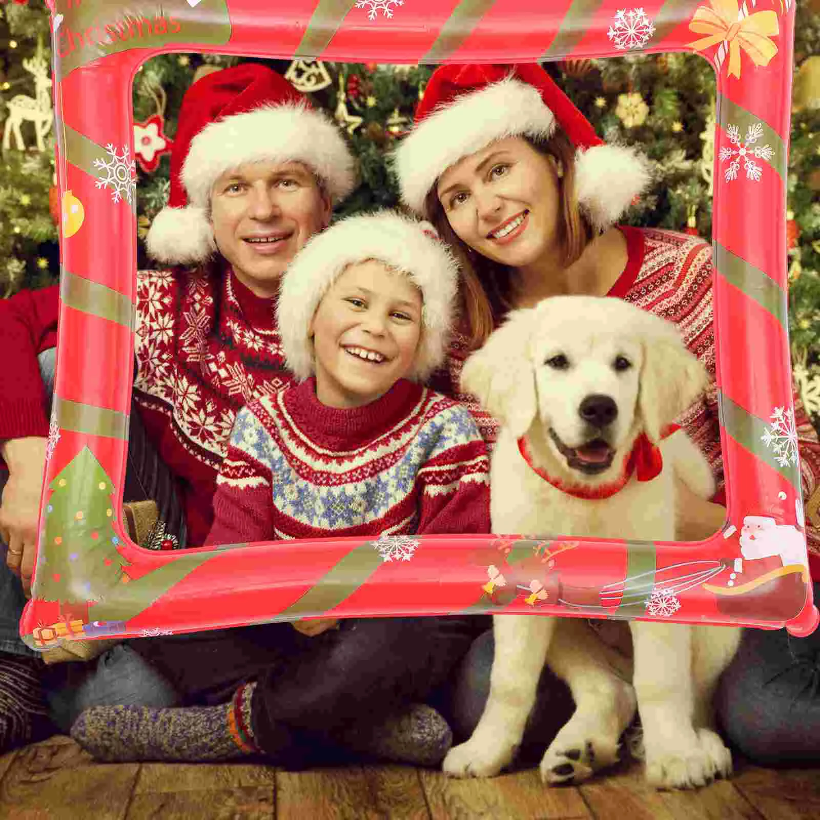 

Photo Frame Booth Christmas Inflatable Selfie Props Prop Picture Holidayparty Photography Blowbackdrop Balloons Accessories