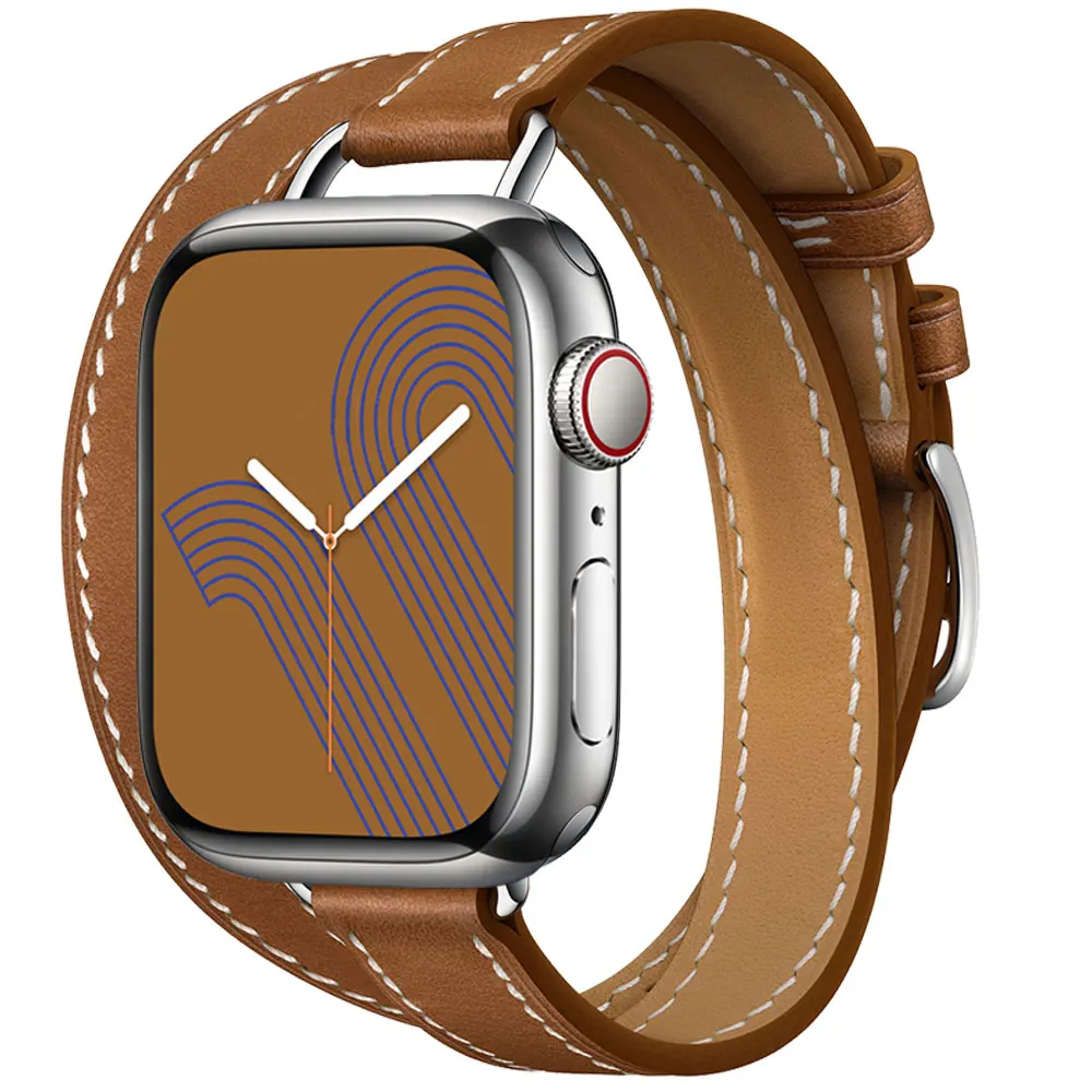 Hermes Apple Watch Bands | Infinity Loops, NoirBleu / 42 / 44 / 45