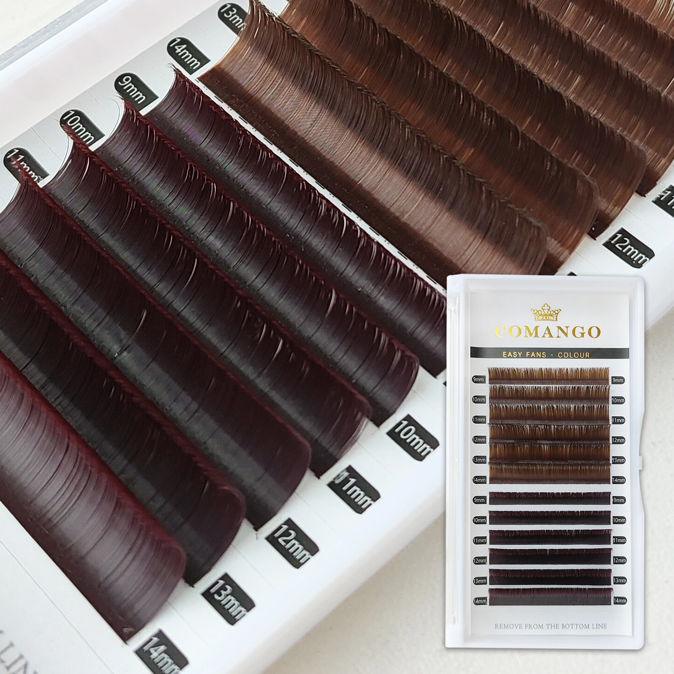 CoMango 2-цветный объем легкие вееры косплей кошачий глаз кашемировое наращивание