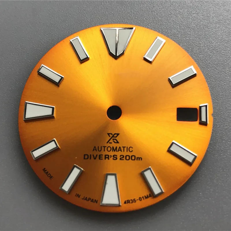 

S-Watch orange dial super C3 lume подходит для nh35/nh36/nh38/nh37 и 28,5 мм для seik .. abalone skx007/009/4r36