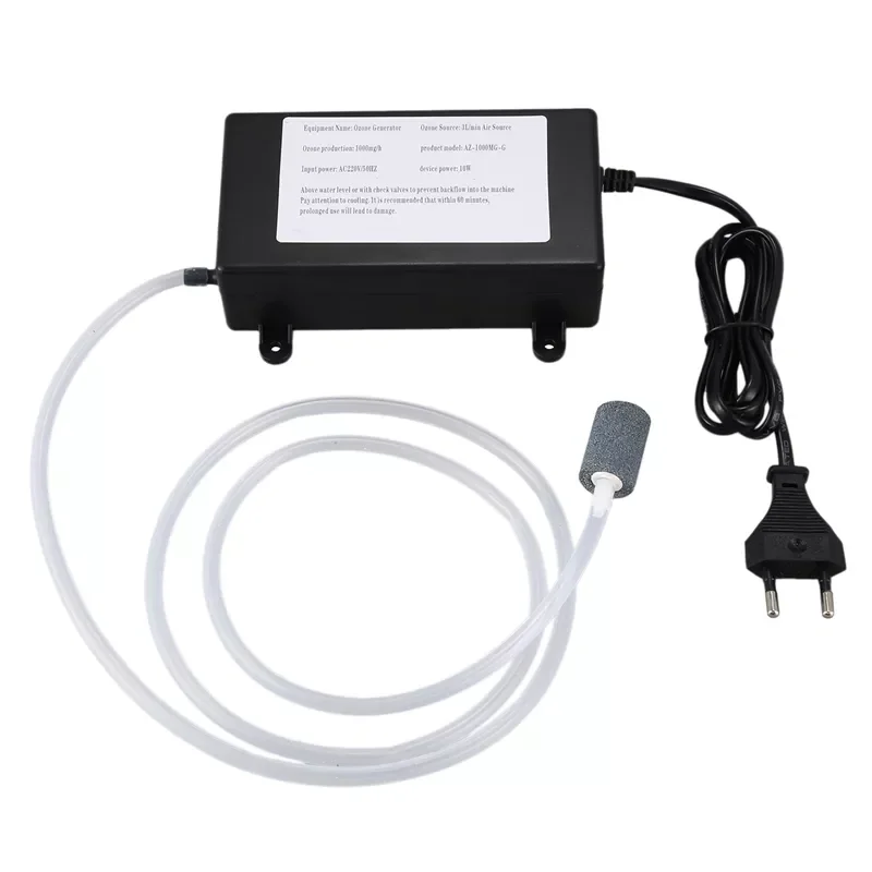 

Generator 1000Mg Ozonizer Water Air Purifier Cleaner Treatment Fruit Vegetable Fish Tank ,EU Plug