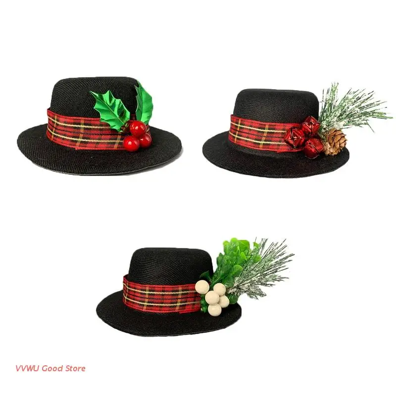

Xmas Elements Women Sun Hat Lolita Tea Party Flat Hat Outdoor Beach Festival