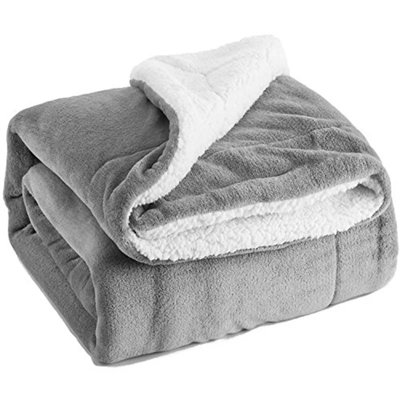 

Winter Warm Lamb Wool Throw Blankets Adult Kids Thicken Fleece Double Sided Travel Home Office Blanket Sofa Bed Cover Bedspread