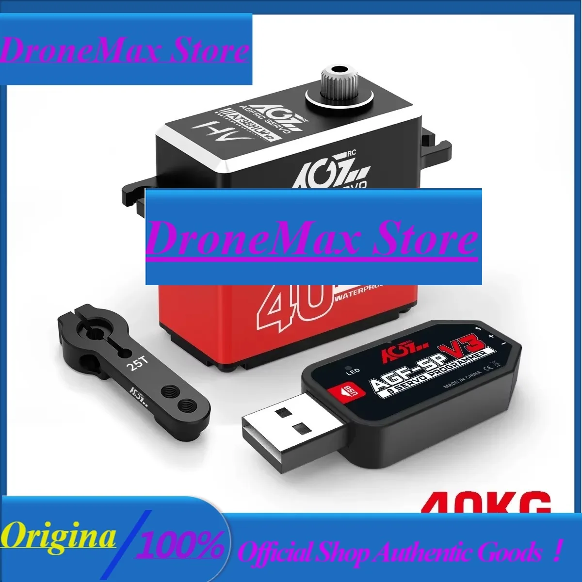 Фото DroMaAGFRC A73BHLW V2 A73CHLW V2 HV 40кг 32кг Металлический редуктор Водонепроницаемый IP67 Бесщеточный стандартный сервопривод для радиоуправляемых автомобилей 1/10, краулеров и багги. №1