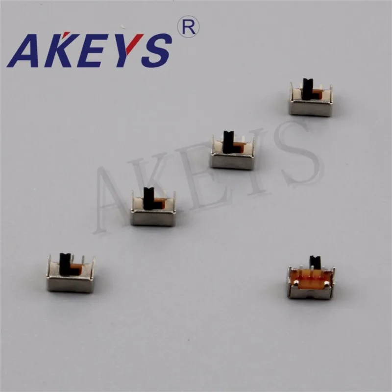 10 шт. SK-12D07 1P2T однополюсный двухпозиционный ползунковый переключатель с боковой