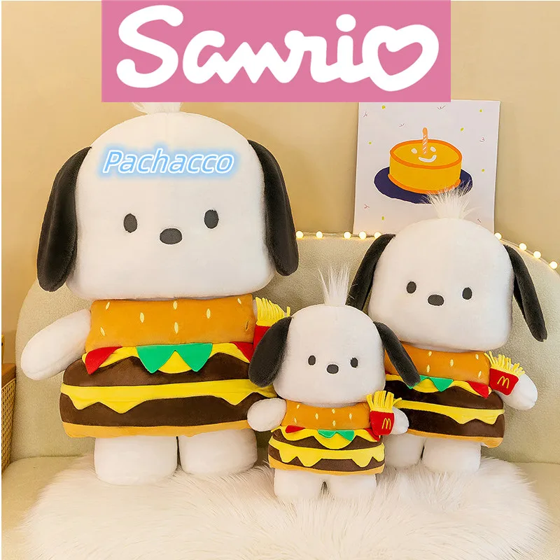 

Cartoon Sanrio's New Creative Burger Series Pachacco Cute Plush Toy Doll Home Exquisite Ornaments Children's Gifts