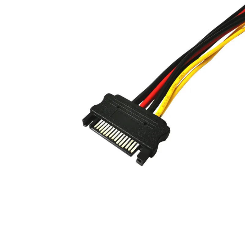 1 шт. 18 см 90 градусов прямой коленчатый SATA 15-контактный штекер на 2x15P Женский Y