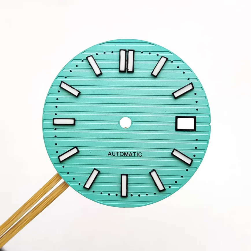 29.8MM Watch Dial Sky Blue Dial Green Luminous Suitable for Japanese NH35 Movement Watch Accessories