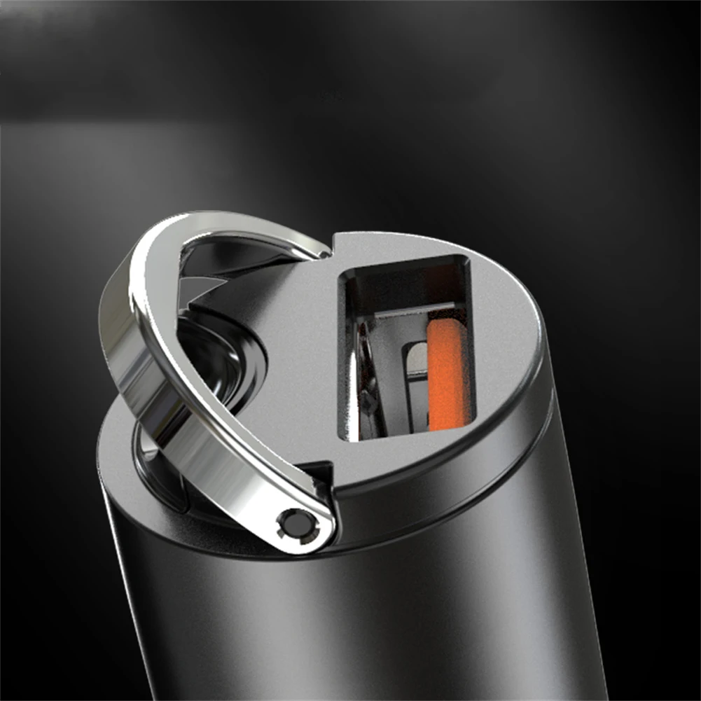 

1x Mini Car Phone Fast Charger Mini USB QC3.0 18W Charge Adapter Accessories 18W 12V-24V Car Universal Foldable Handle Portable