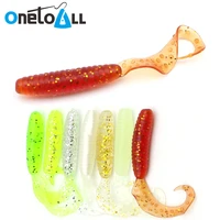 lot 30 onetoall 65mm 2 2g grub bait bass lure jig wobbler carp silicone artificial fishing tackle volume tail soft glow swimbait