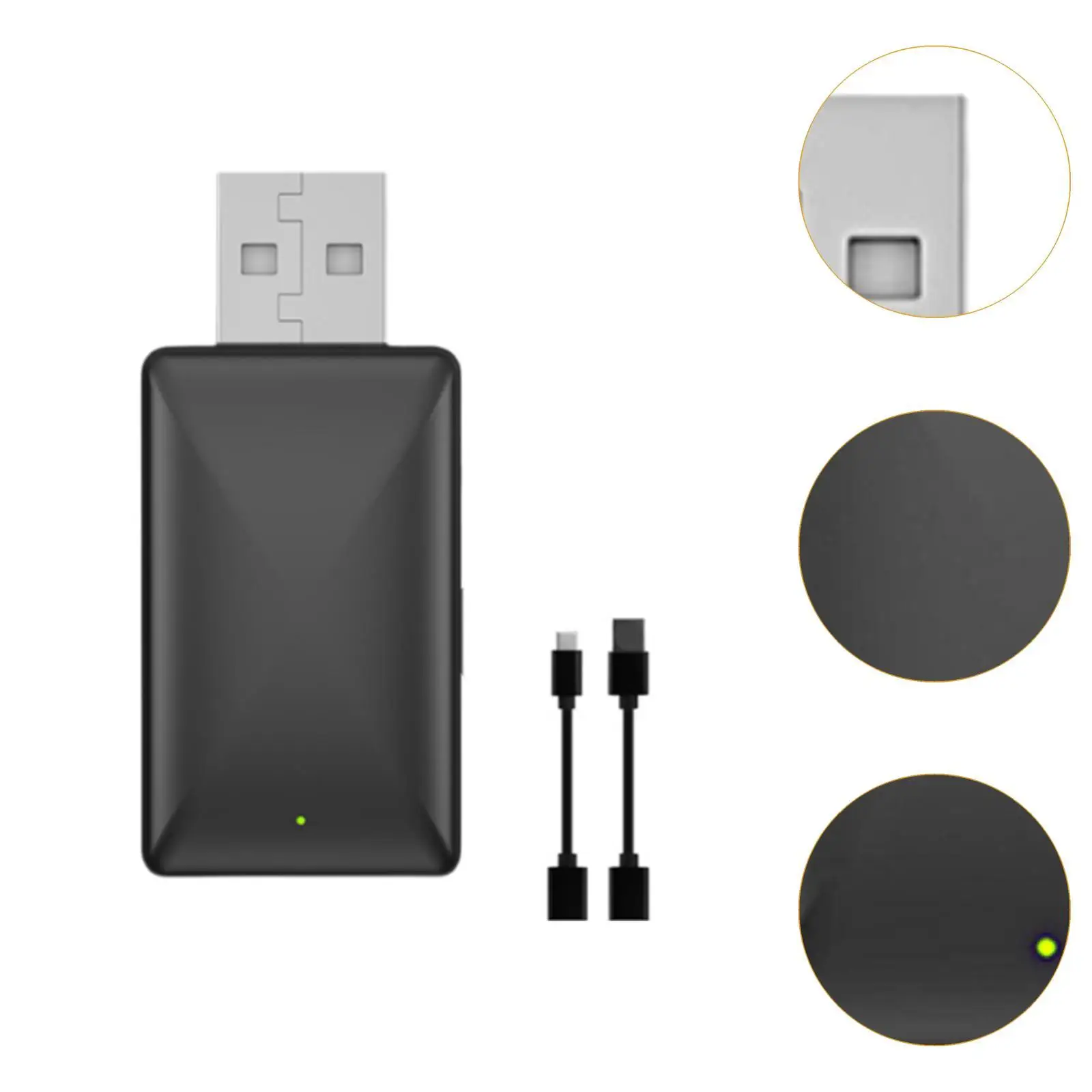 Беспроводной адаптер Carplay Профессиональный для автомобилей Черный Компактный