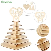 wood chocolate display stand wedding centerpiece heart tree tower decor shelf for bride to be engagement anniversary decoration
