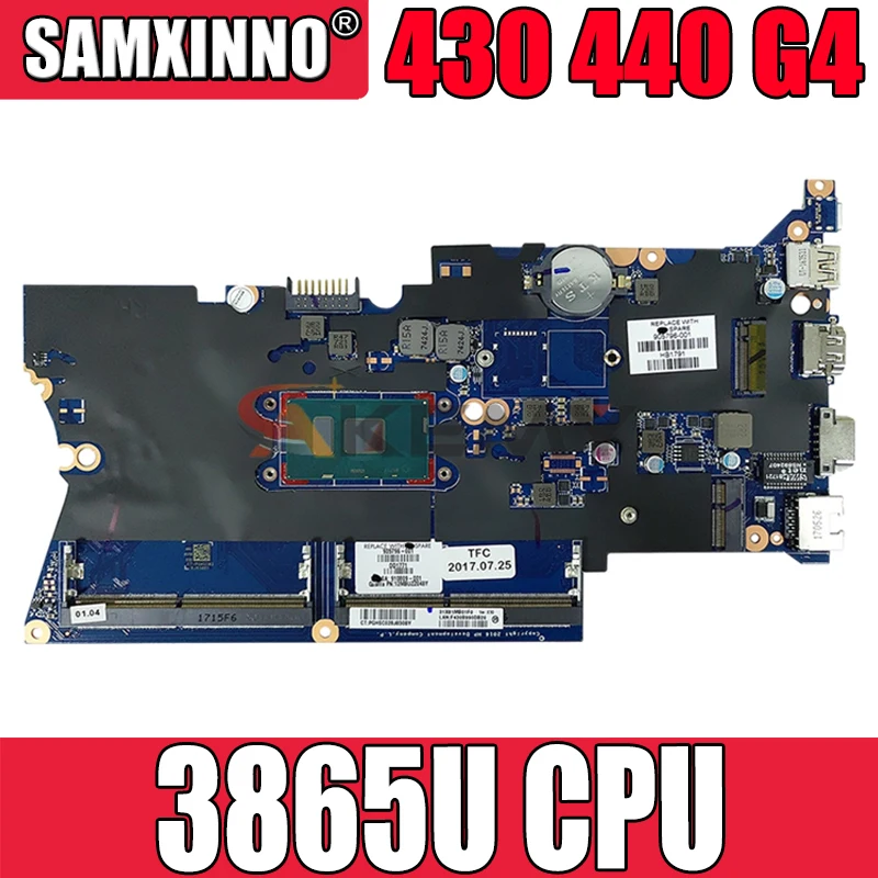 

Материнская плата для ноутбука HP 430 440 G4 с ЦП SR349 Celeron 3865U 905791-601 905791-001 DA0X81MB6E0 MB 100% протестирована Быстрая доставка